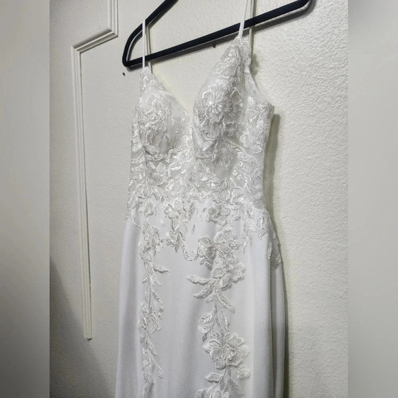 Lulus Vision of Romance White Sheer Mesh Embroidered Sequin Maxi Dress Wedding - Picture 8 of 13